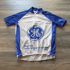 Sublimation X Mens GE Cycling Jersey S Small Shirt Bicycle Red Rock Triathlon